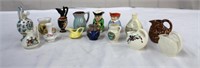 Assortment of miniature pitchers & vases, 4.75
