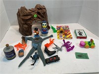 Assorted Batman and other vintage toys
