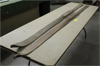 Vintage Wooden Skis, Approx 94"