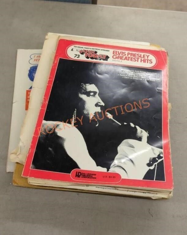 Vintage sheet music and guitar books