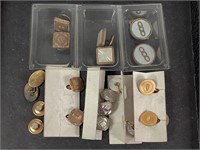 9 Pairs of Antique Metal & Other Cuff Links