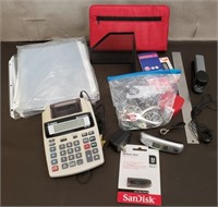 Lot of Office Supplies, Luggage Scale & More