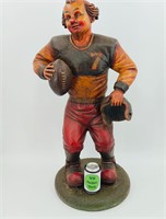 Rare Vintage Fiberglass Clown Football Player