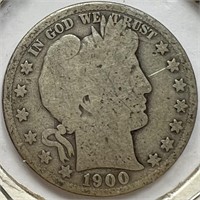 1900-S Silver Barber Half Dollar