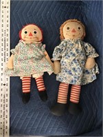 Vintage Raggedy Ann Dolls Lot of 2