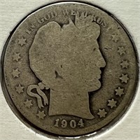 1904-O Silver Barber Half Dollar