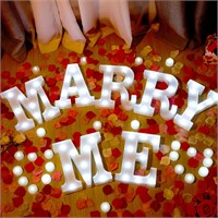 **READ DESC** Mudder Marry Me Light up Letters Mar