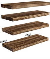 AMADA HOMEFURNISHING FLOATING SHELVES, PAULOWNIA