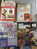 Gun traders guides & 2 antique & collectible books
