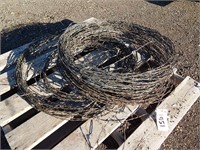 Partial rolls of barbed wire