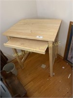 small computer desk and end table and craft doll
