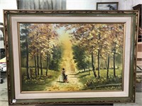 Large Forest scene Canvas Painting