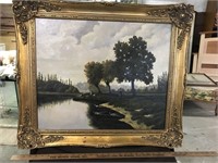 Framed Tree and Water Scene