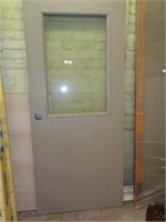 36" Steel Door with Half Lite