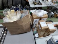 LOT OF DUCT SEALANT KITS AND CERAMIC CYLINDERS