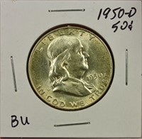 1950-D Franklin Half Dollar BU