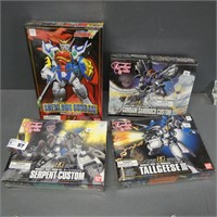 (4) Sealed Gundam Action Figure Model Kits