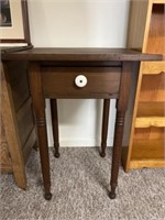 Early Cherry One Drawer Work Stand
