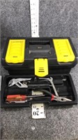 plastic toolbox with contents