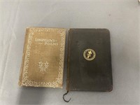 2 Antique Poem Books