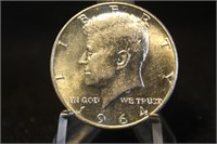 1964-D Uncirculated Kennedy Silver Half Dollar