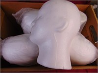 Lot of 5 new styrofoam heads