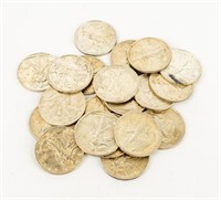 Coin 20 Walking Liberty Half Dollars AU-Unc.