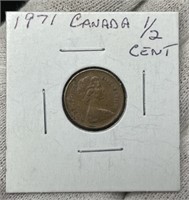1971 Canada 1/2 Penny