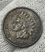1908-S Indian Head Cent VF/XF Full Liberty