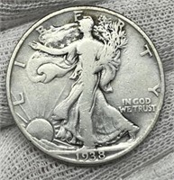 1938-D W. Liberty Half Dollar VF30