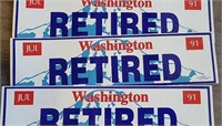 Washington retired stickers