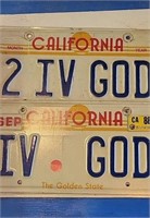 Religious California license plates