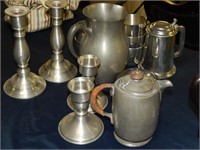 Group of Old & Newer Pewter etc.
