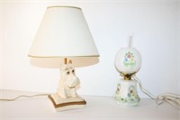 2 Pcs. Scotty Dog, Mini Parlor Lamp