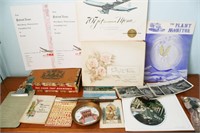 Cigar Box, Vintage Airline Literature, Black &