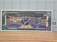 Retro rocket banknote