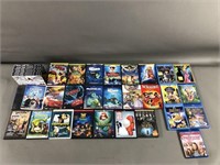 34pc Disney & Other Kids DVDs & Blu Rays