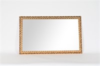 Vintage Gold Accent Framed Beveled Mirror