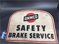 AMOCO SAFETY BRAKE SERVICE MASONITE SIGN