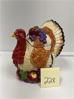 Ceramic Cookie Jar Turkey Figural