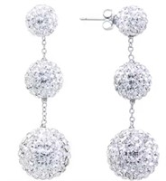 Sparkle Allure Crystal Pave Ball Earrings