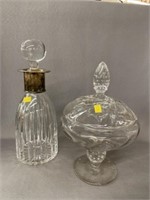 Decanter Bottle with Covered Compote