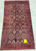 BALUCHI HAND KNOTTED WOOL ACCENT RUG, 5'10" X 3'2"