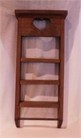 Wooden display shelves