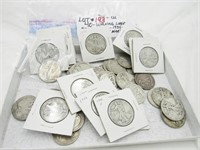 40 Walking Liberty Silver halves, 1934-1945, vmm