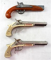(3) HUBLEY FLINT LOCK PIRATE CAP GUNS