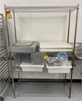 Metal Shelving Unit, 48x18x72in
*contents not