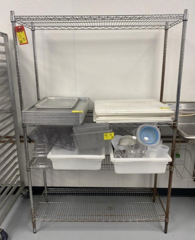 Metal Shelving Unit, 48x18x72in
*contents not