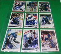 9x NHL Hockey Autographs FUHR - Hextall Irbe Healy