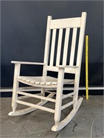 Vintage Large White Porch Rocking Chair